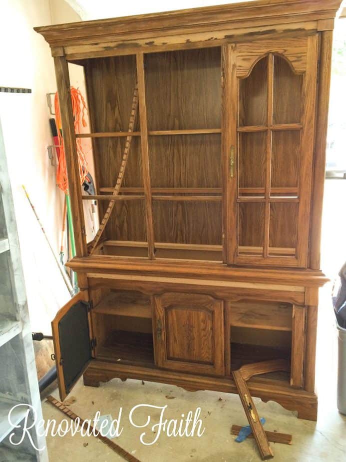 China Cabinet Makeover 7 Steps To Update An Old Hutch