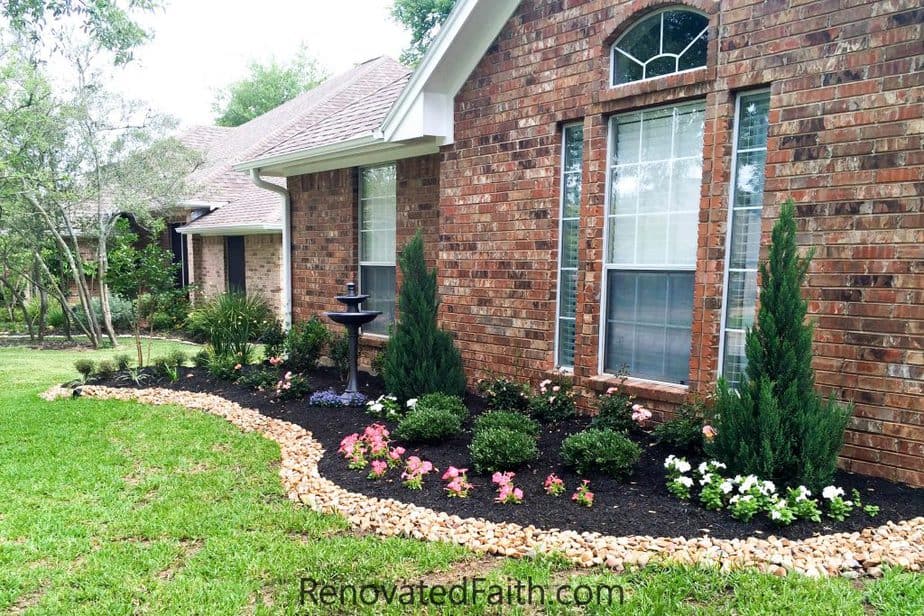 how to landscape the front of your house on a budget