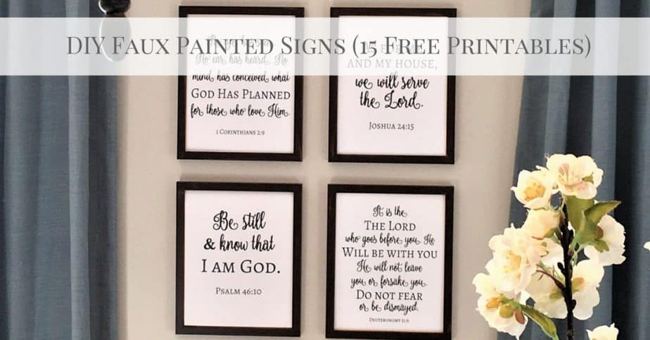 DIY Faux Painted Signs #paintedsigns #diysigns