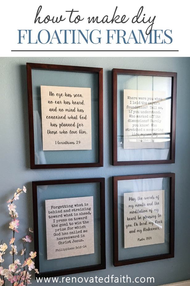 DIY Floating Frame Tutorial {Reminders of God's Word in ...