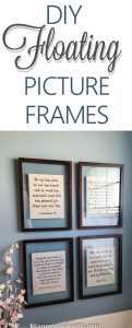 DIY Floating Picture Frame Tutorial #floatingframes #transparentframes #diywallart