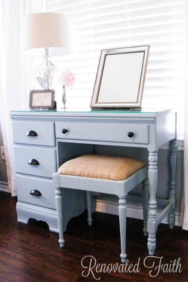 Diy Vanity Desk Makeover Renovated Faith