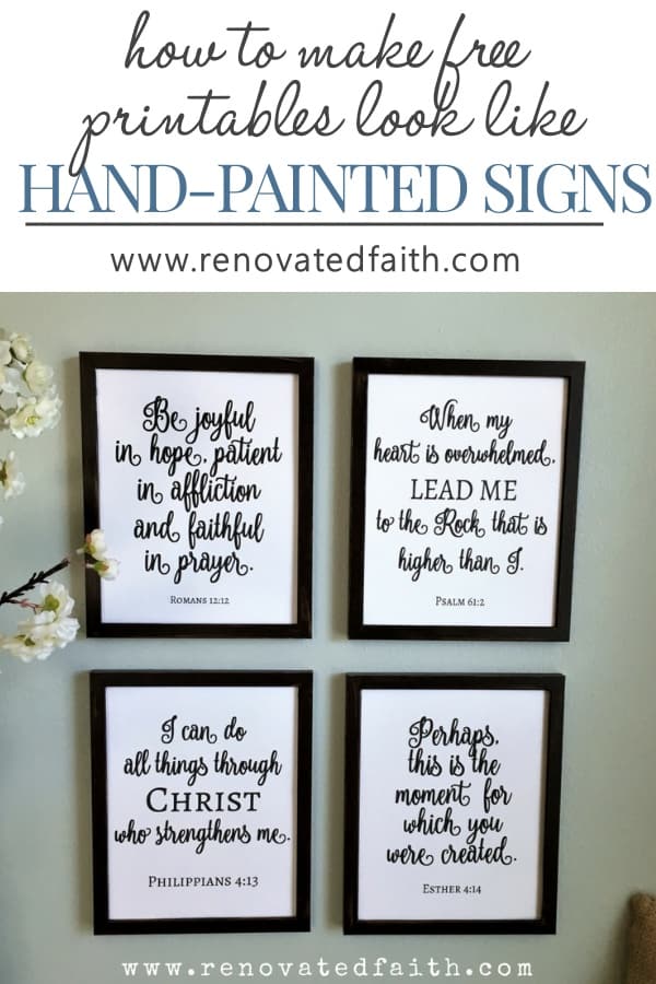 the easy way to make diy painted signs free scripture printables