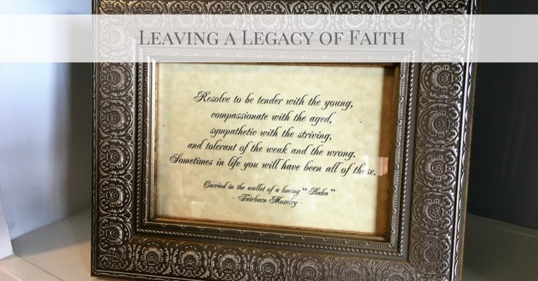 Living a Legacy of Faith