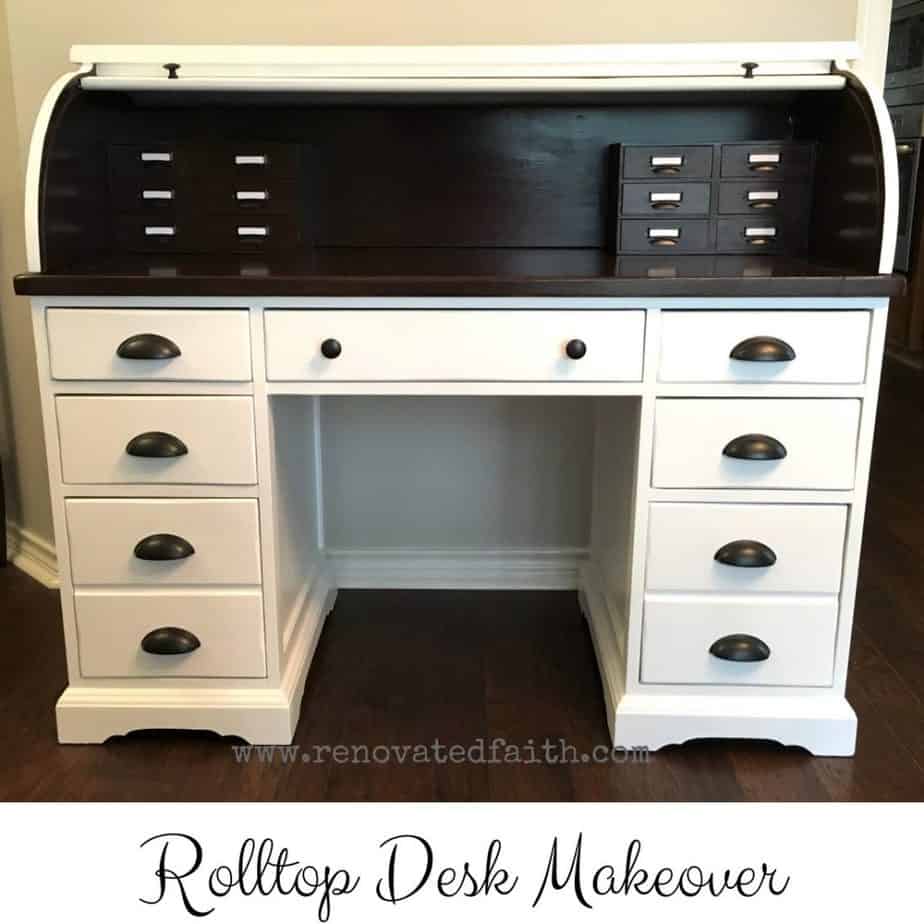 Easy Roll Top Desk Makeover (Anyone Can Do!)