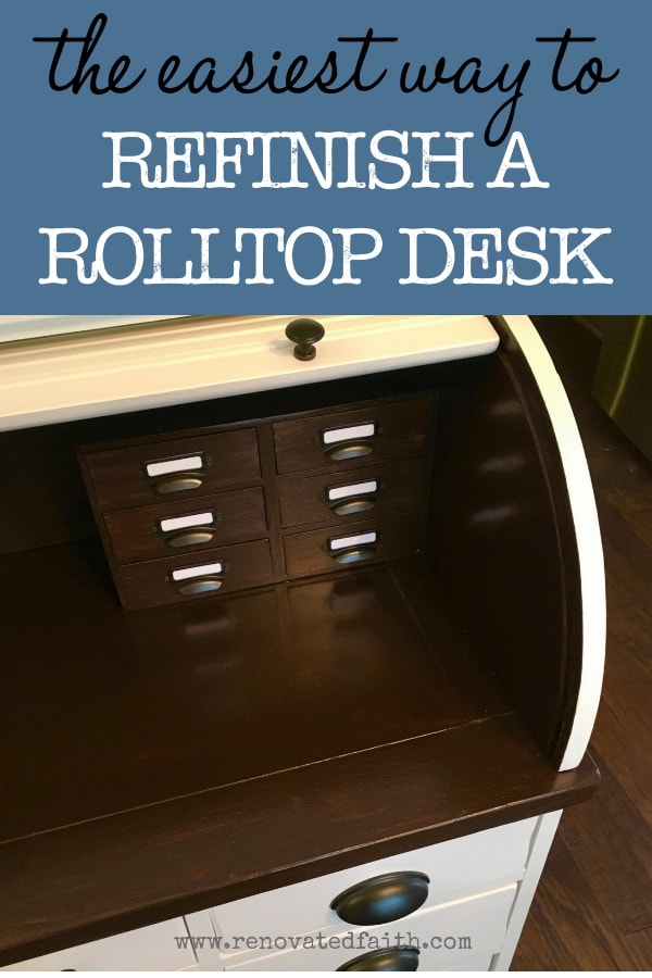 refinished roll top desk