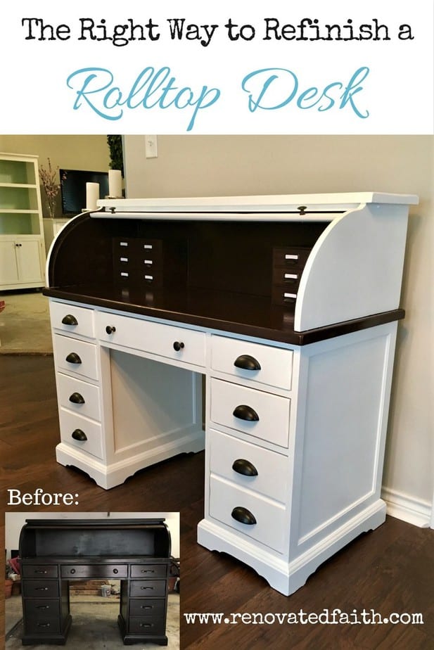 Refinish A Rolltop Desk, How To Stain A Roll Top Desk