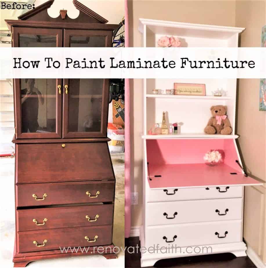 How To Paint Laminate Furniture So It Looks Like Painted Wood