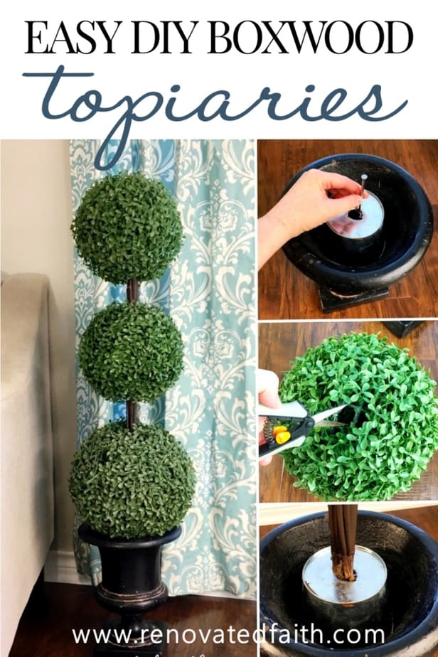 The Easiest Diy Topiary Trees On A Budget Topiary