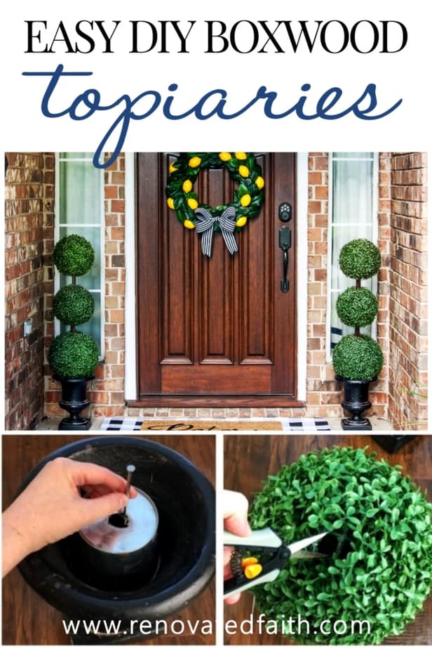 The Easiest Diy Topiary Trees On A Budget Topiary