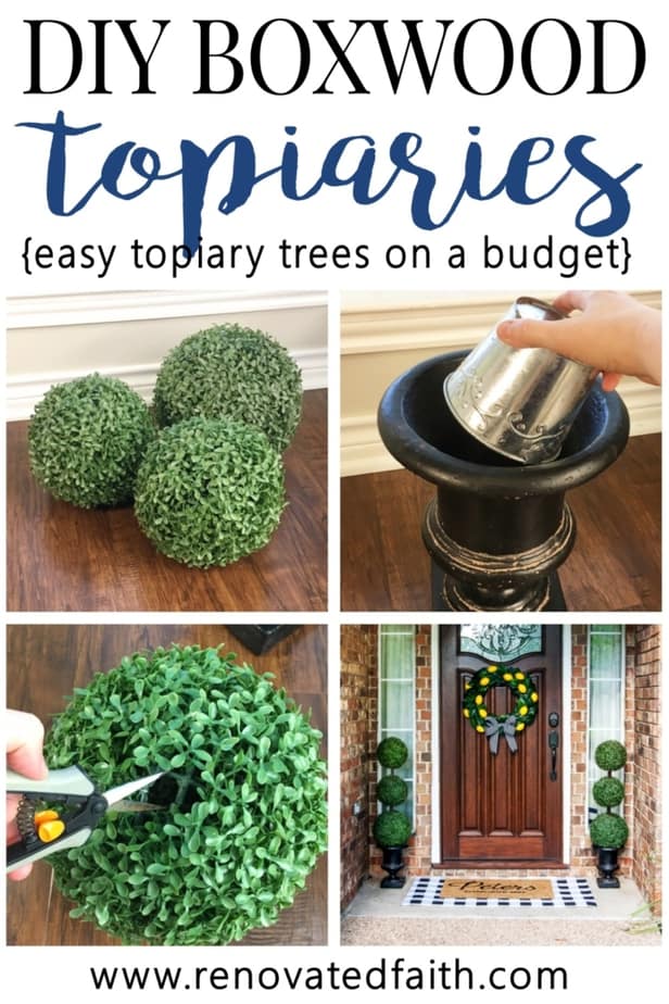 The Easiest Diy Topiary Trees On A Budget Topiary