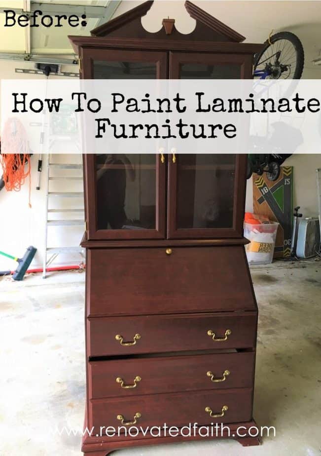 How To Paint Laminate Furniture www.renovatedfaith.com