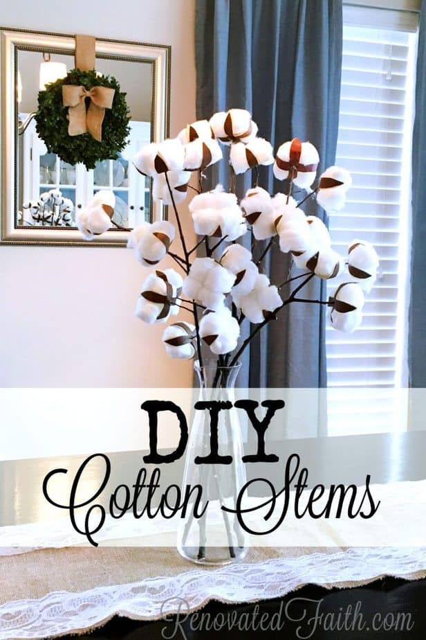 DIY Cotton Stems #cotton #diycotton #farmhouse