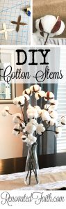 DIY Cotton Stems #cotton #diycotton #farmhouse