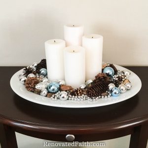 Why Celebrate Advent? {Modern Advent Wreath Ideas} #adventwreath #christmascenterpiece #advent