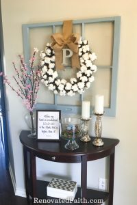 Easy, DIY Cotton Wreath for Less Than $10