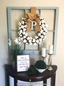 Easy, DIY Cotton Wreath for Less Than $10