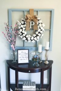 Easy, DIY Cotton Wreath for Less Than $10 #cottonwreath #diywreath #godhearsourprayers