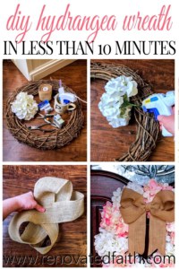 hydrangea door wreath