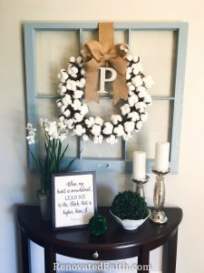 DIY Cotton Wreath For Less Than $10! #farmhousedecor #cottonwreath #cotton #renovatedfaith