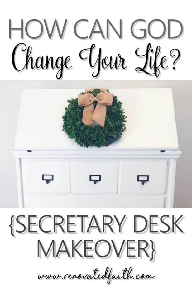 God does not want you to try harder. He wants you to trust Him deeper. Stop trying and start trusting. You will be amazed at the work He does through you. - How Can God Change Your Life? Secretary Reveal #transformation #makeover #secretarydesk #renovatedfaith