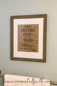 Bird Nest Decor / DIY Framed Nest Art - What is it about bird's nests that are so inviting? Maybe it's the hint of spring or the thought of something new and wonderful on the horizon. This post will help you implement some bird's nest decor ideas in your home as well as make your own DIY framed nest art. #diyframedart #nestwallart #birdnestdecor #birdnest #renovatedfaith www.renovatedfaith.com