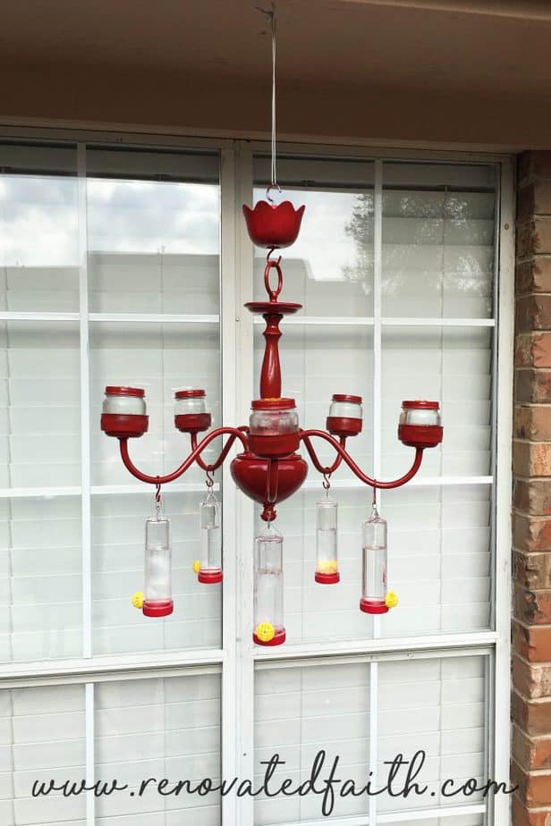 diy hummingbird feeder