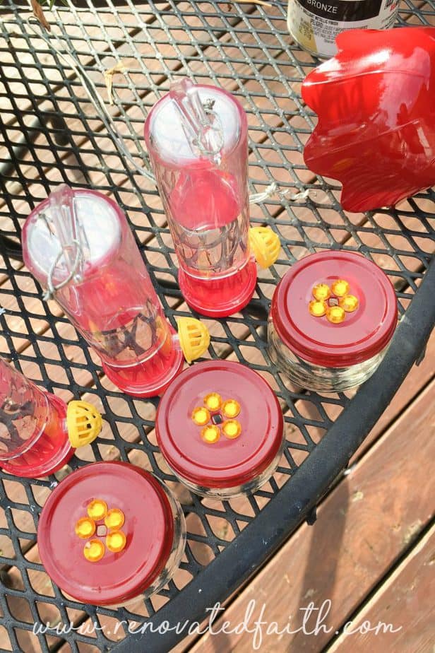 diy hummingbird feeder