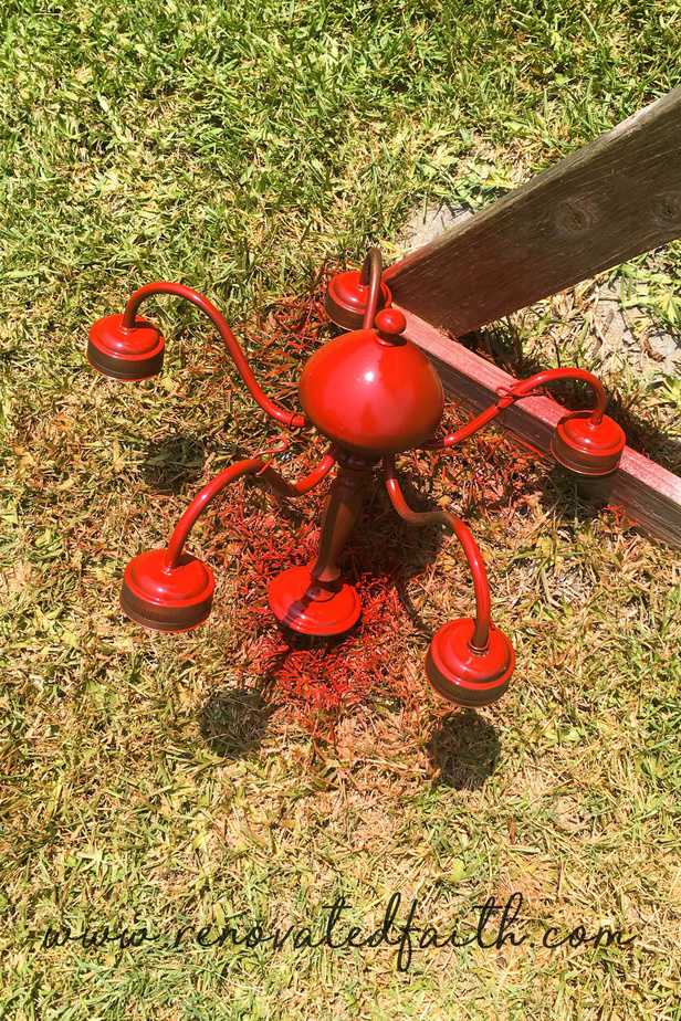 How to Make a DIY Chandelier Hummingbird Feeder On A Budget