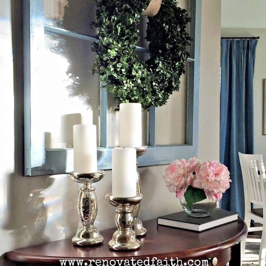 Should I DIY or buy?  Here are 5 tips to help you decide whether to buy or make your next home decor item, as well as the best way to "make" a boxwood wreath.  How to make an artificial boxwood wreath. DIY preserved boxwood wreath.  How to make a real a real boxwood wreath. #boxwoodwreath #preservedboxwood #boxwoodsprigs