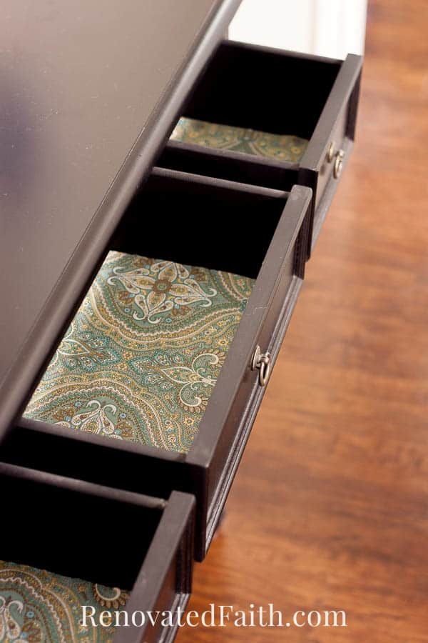 DIY Fabric Drawer Liners {Paper-like, Stain-Resistant & Scented}