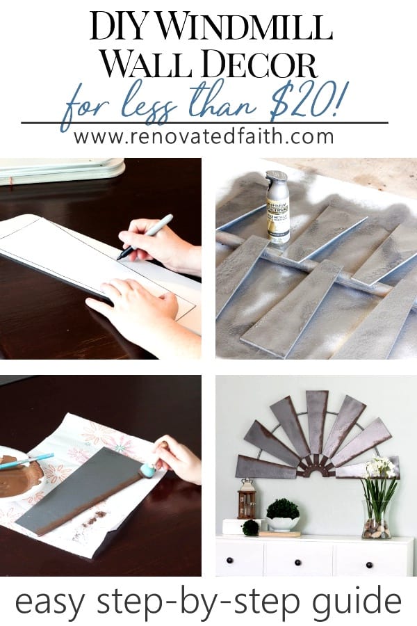 The Easy Way to Make DIY Windmill Wall Decor for Less than $20