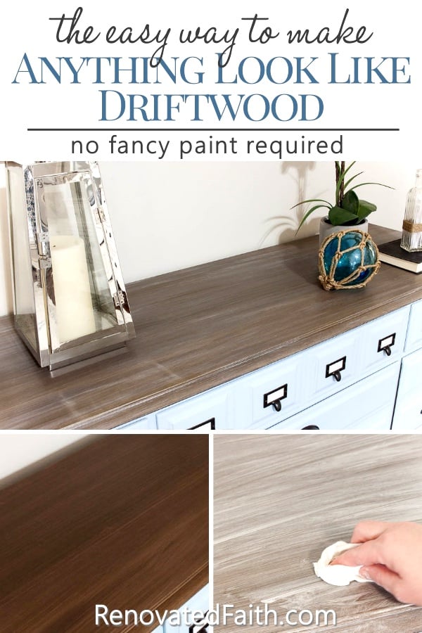 Faux Driftwood Stain Finish With Paint