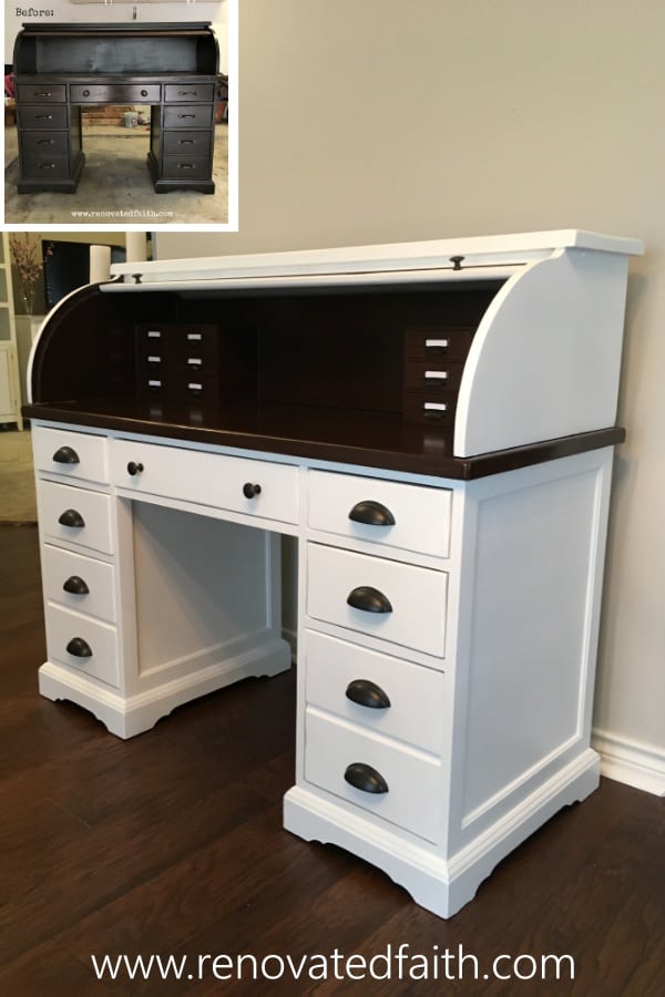 rolltop desk makeover