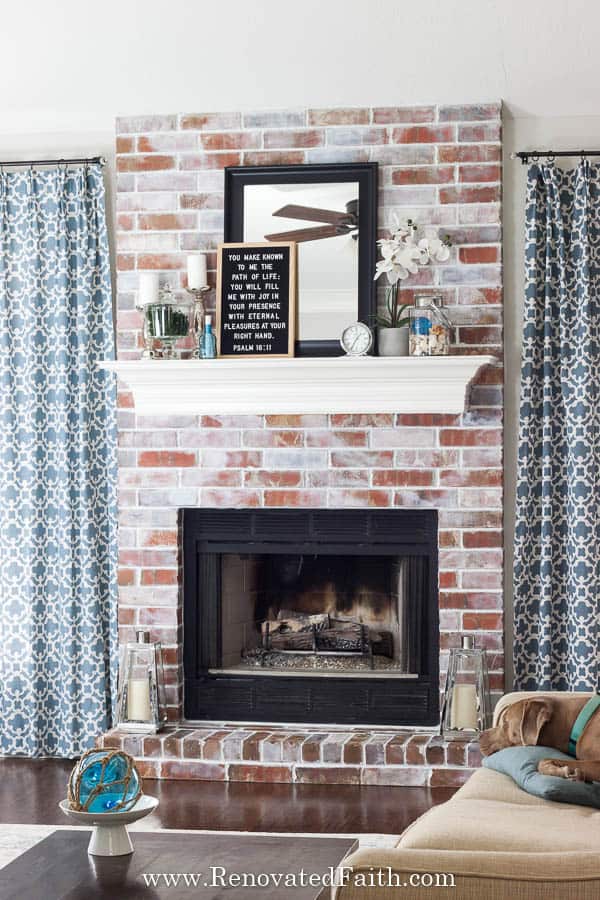 How To Whitewash A Brick Fireplace (Easiest Method for 2024!)