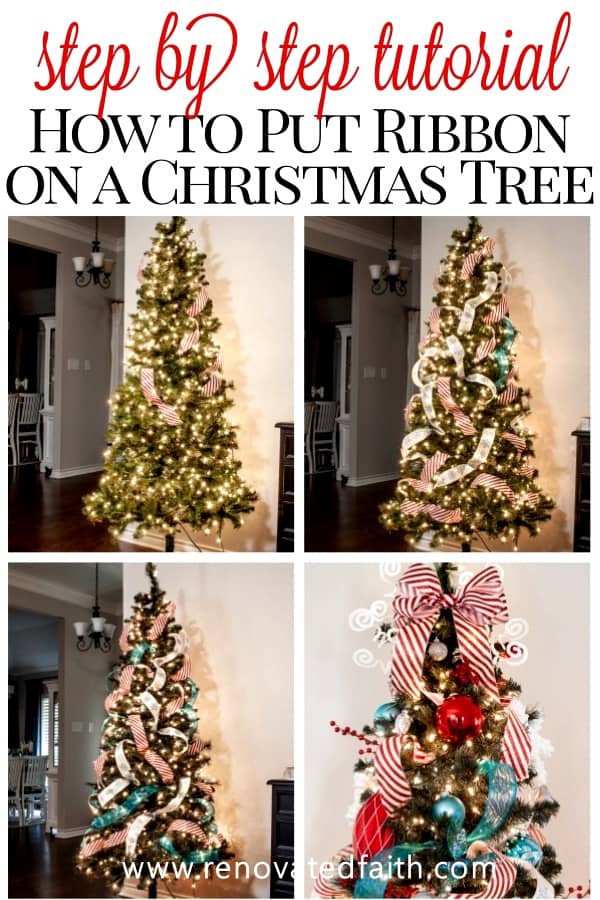 How To Add Ribbon Loops To A Christmas Tree - Full Decorating Tutorial