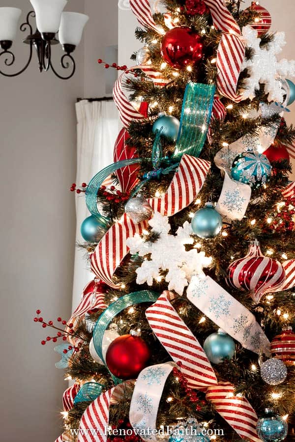 Christmas Picks for Tree, Christmas Tree Decorations, Mesh&ribbon Picks ,  Buffalo Plaid Decor 