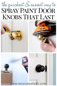 spray paint door knobs
