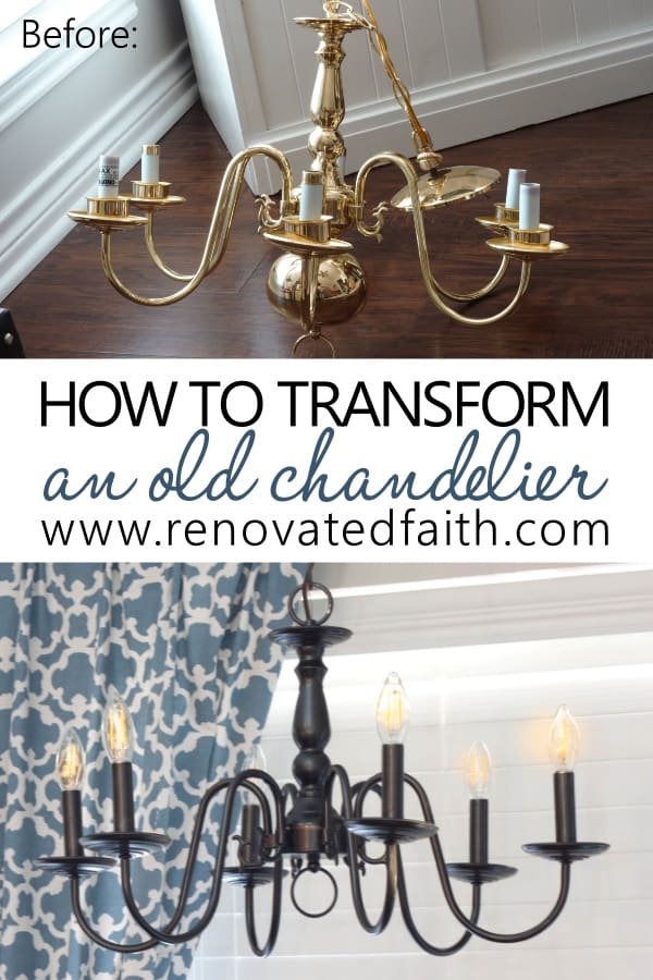 How To Spray Paint A Brass Chandelier