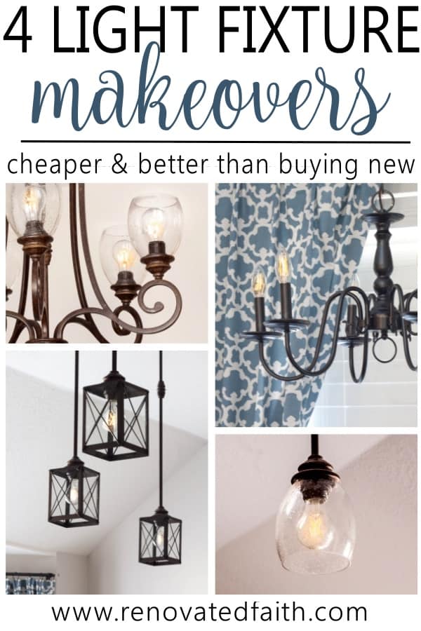 Oil Rubbed Bronze Finish Budget Chandelier Spraypaint Makeover