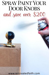 spray paint door knobs