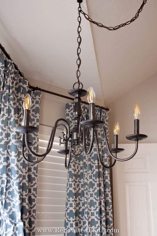 brass chandelier makeover