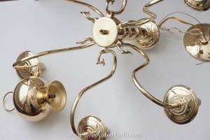 brass chandelier makeover
