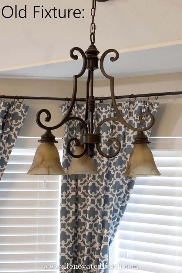 Light Fixture Makeovers Diy, How To Replace A Ceiling Light Fixture With Chandelier