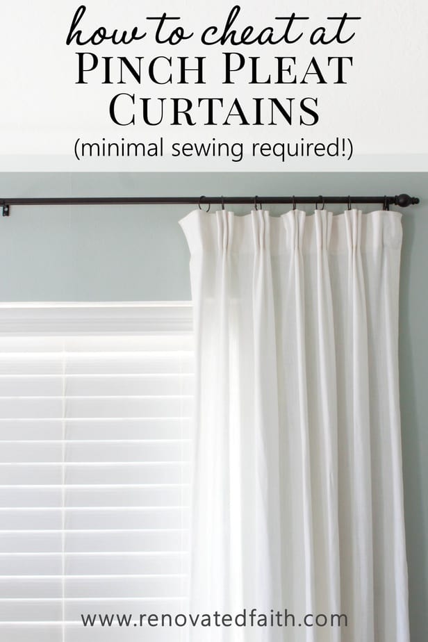 Diy Pinch Pleat Curtains Add A, How To Put Curtain Hooks On Pencil Pleat Curtains