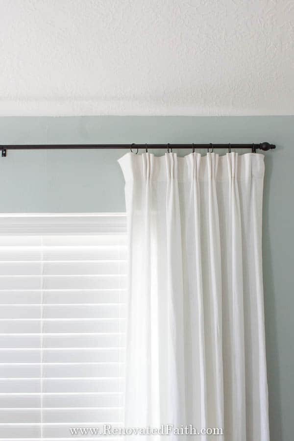 add a pinch pleat to store bought curtains