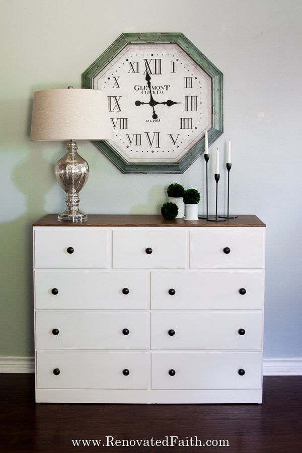 Apply Paint That Looks Like Stain, Light Grey Stained Dresser