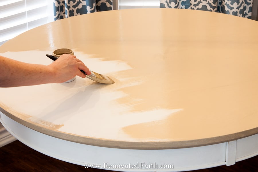 how to apply paint that looks like stain