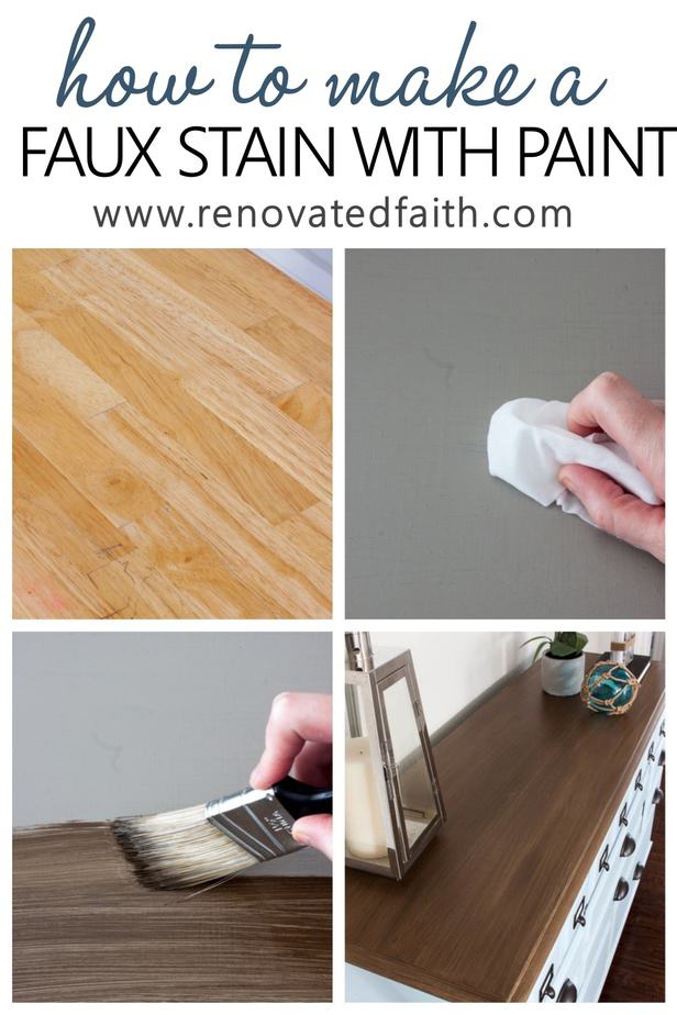 Using Chalk Paint to Create a Faux Natural Wood Finish