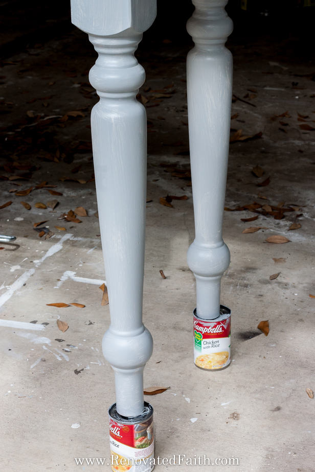 paint curvy furniture legs